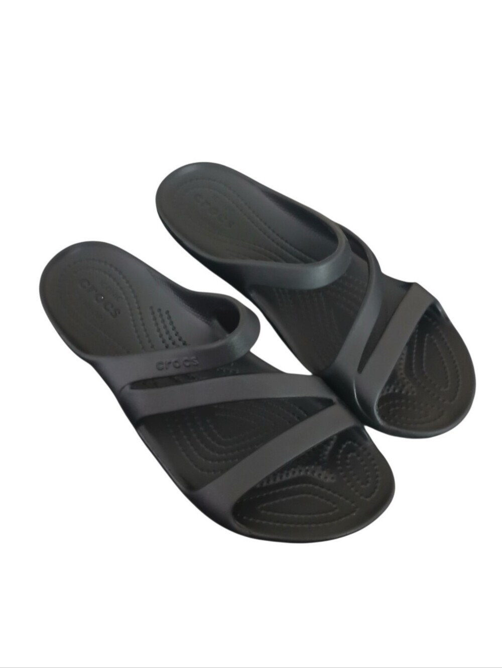 CROCS Kadee II Strappy Slip On Sandals Women's 9 Black Comfort Neutral Outdoors
